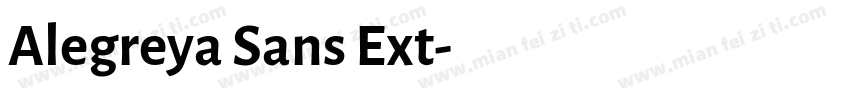 Alegreya Sans Ext字体转换
